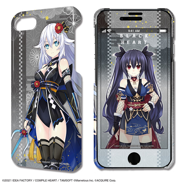 『閃乱忍忍忍者大戦ネプテューヌ -少女達の響艶-』デザジャケット iPhone SE(第2世代)/8/7/6/6sケース&保護シートデザイン02(ブラックハート)